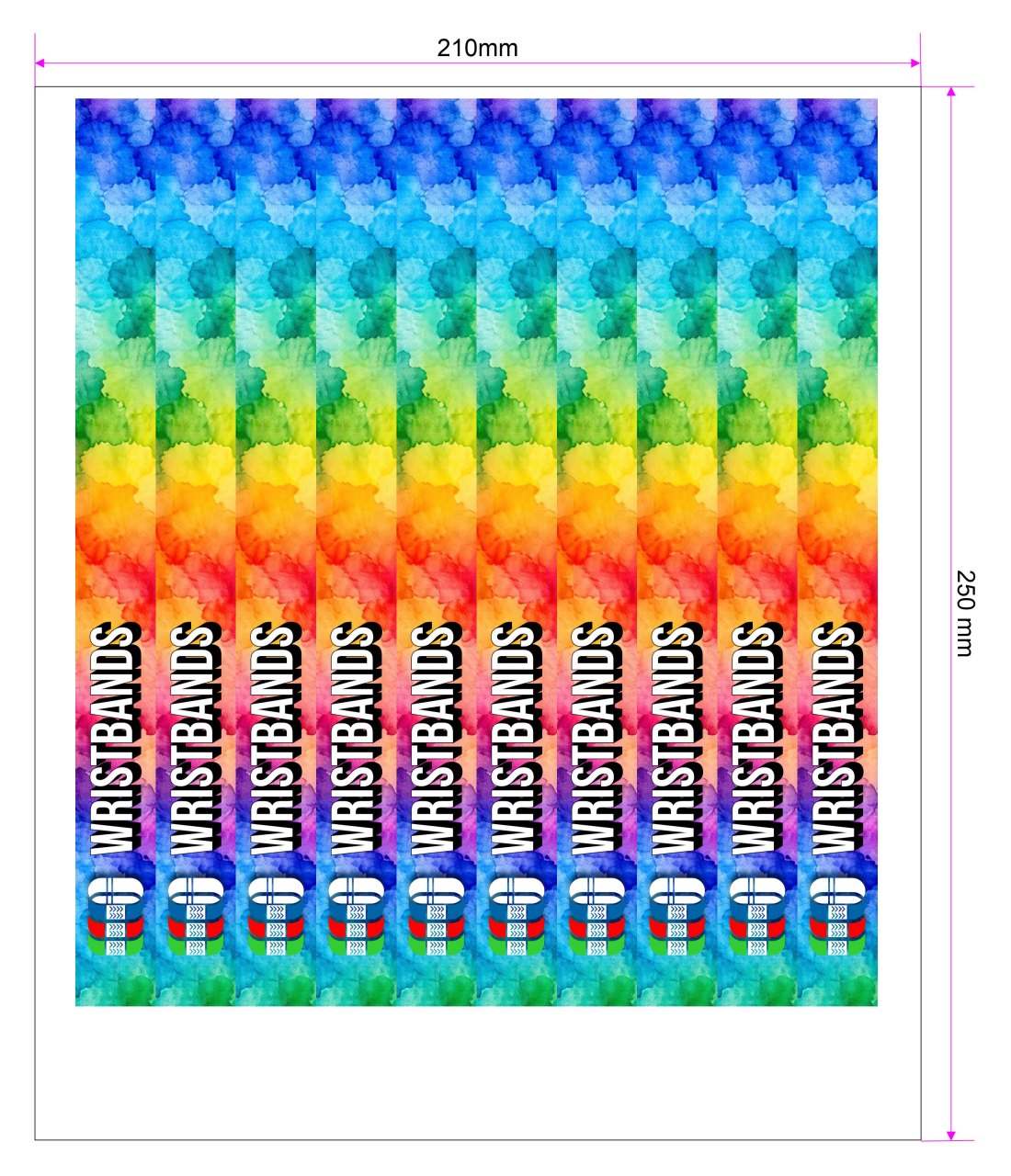 A mesma folha com a camada do modelo apagada: resta apenas a arte final