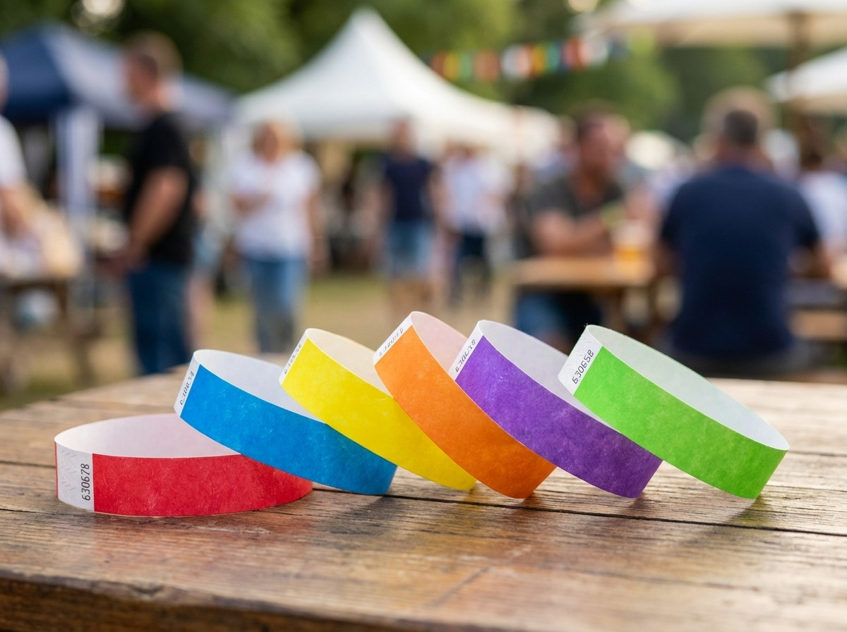 Pulseiras de identificacao multicoloridas com fechos anti-transferencia para eventos de varios dias